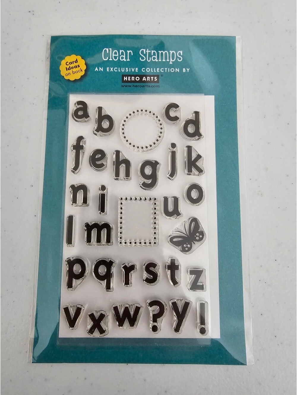 Hero Arts Clear Rubber Stamp Set Alphabet Dots and Letters